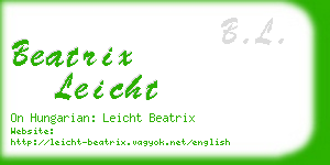 beatrix leicht business card